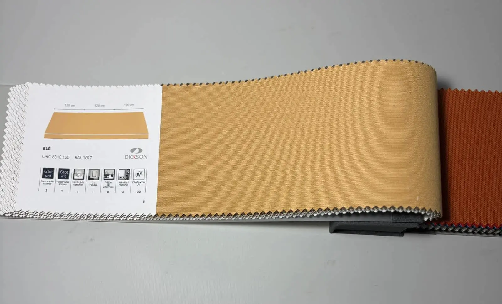 muestra de lona lisa